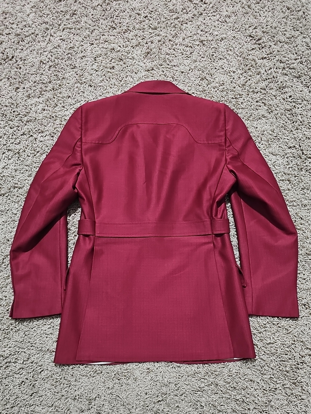 Vintage Mark Richards Blazer Suit Jacket Burgundy Sports Coat - Picture 8 of 9